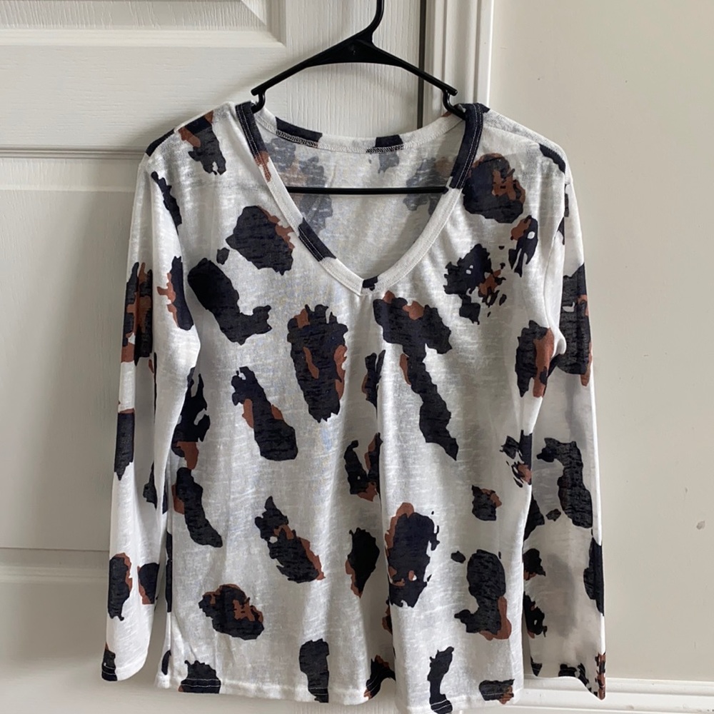 Cheetah shirt a little see-through